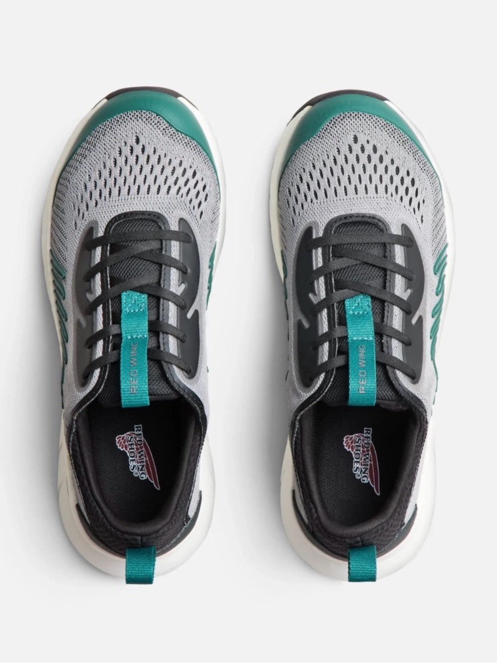 Light Gray and Teal Women's Athletic Sneakers